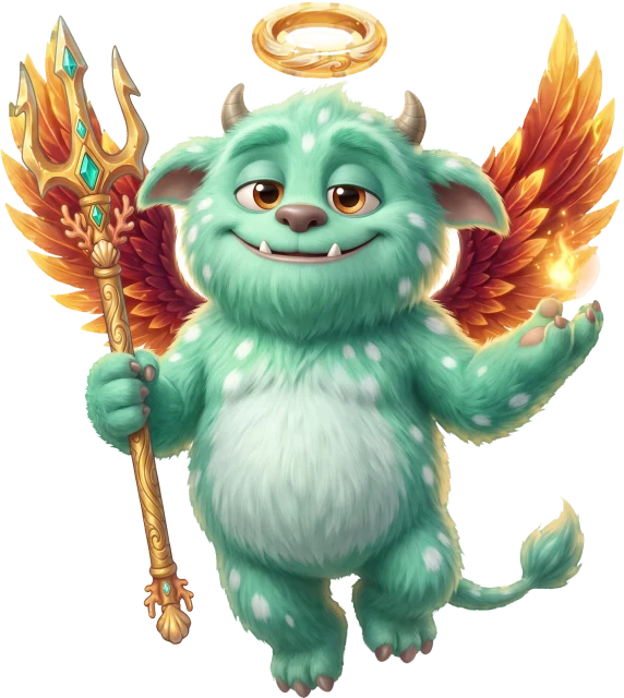 Priest class in Turbo Tap Masters: a fluffy monster hero in priest gear